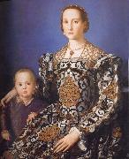 Agnolo Bronzino Portrait of Eleonora da Toledo with her Son Giovanni de-Medici oil painting on canvas